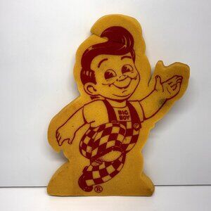 Vintage Bob's Big Boy Food Drink Hamburger Style Yellow Foam Sign Advertising